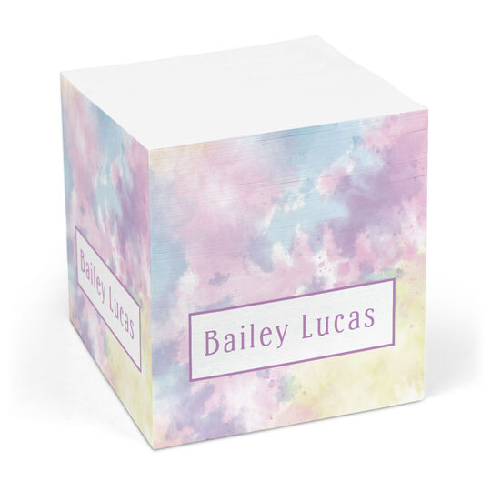 Bailey Tie-Dye Sticky Memo Cube